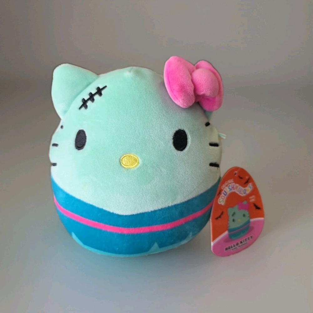 Squishmallows Sanrio 2023 Halloween 6" Hello Kitty Frankenkitty Plush